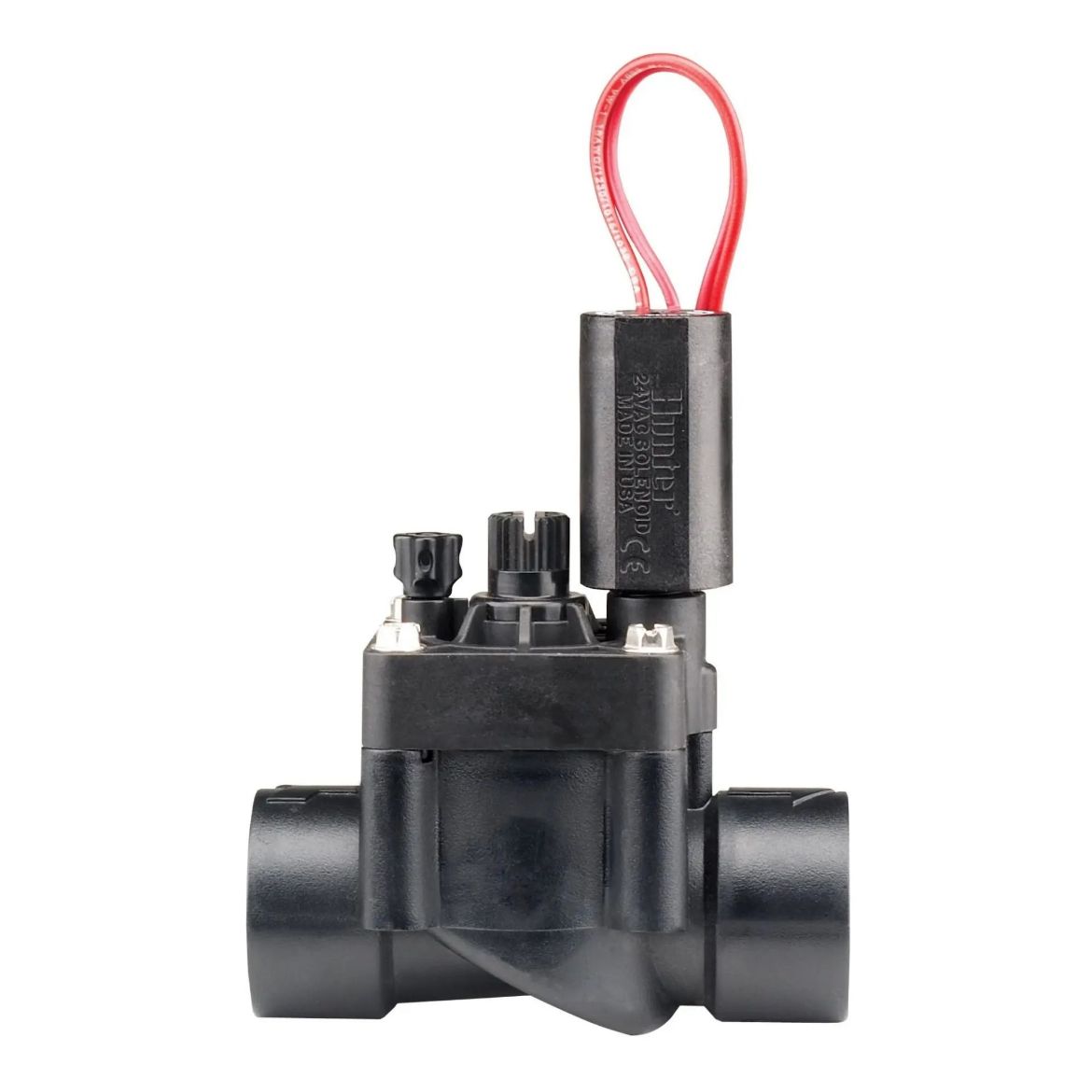 Picture of Hunter 25mm PGV solenoid plastic globe valve with flow control, female BSP inlet and outlet