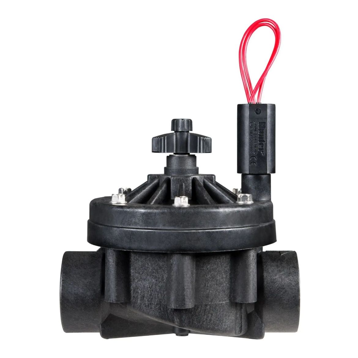 Picture of Hunter 40mm ICV solenoid plastic globe valve with flow control, female BSP inlet and outlet