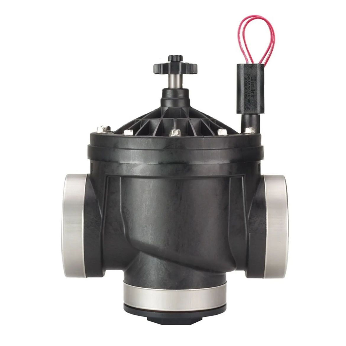 Picture of Hunter 80mm ICV solenoid plastic globe/angle valve with flow control, female BSP inlet and outlet