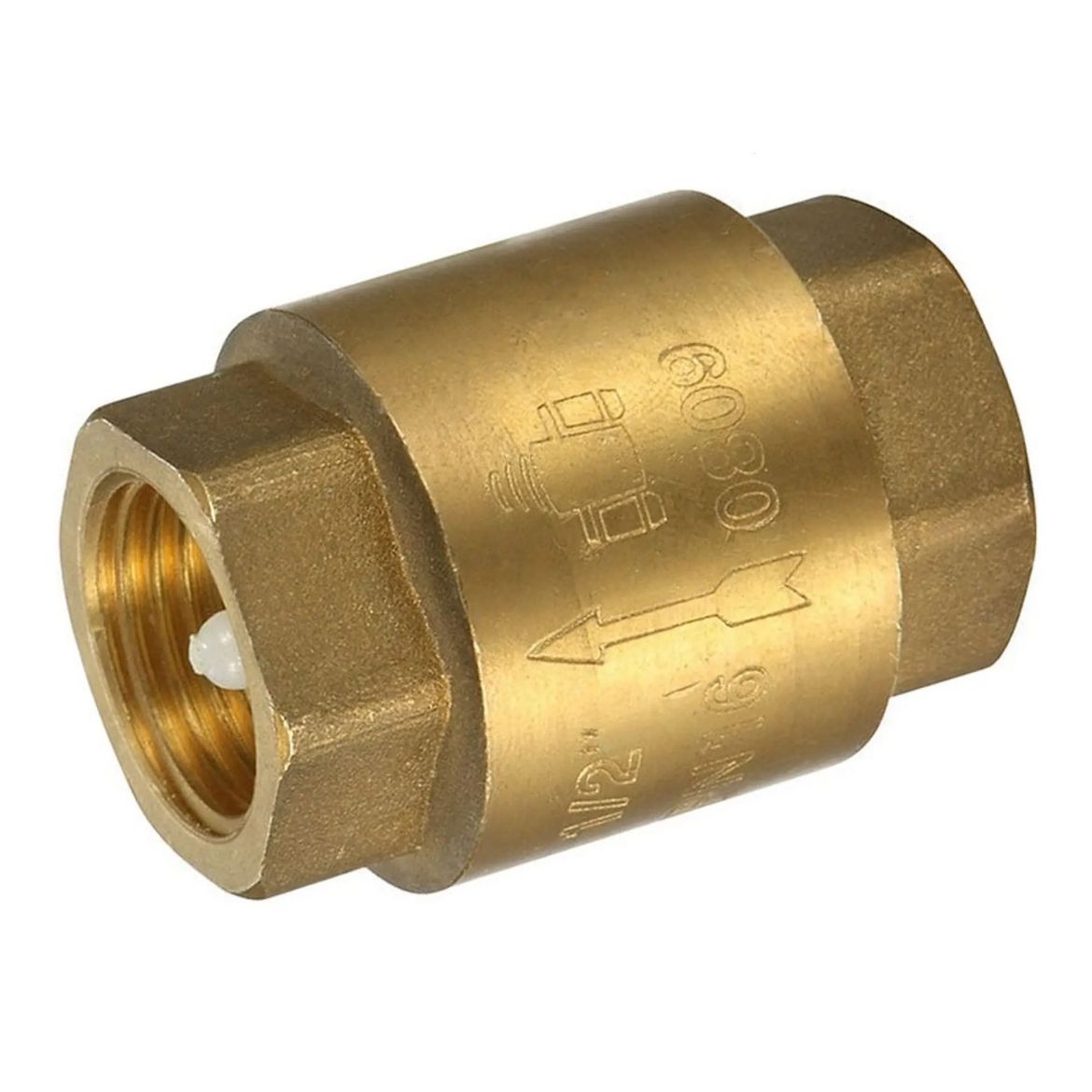 Picture of ¾" Brass Spring Check Valve - Brass Poppet