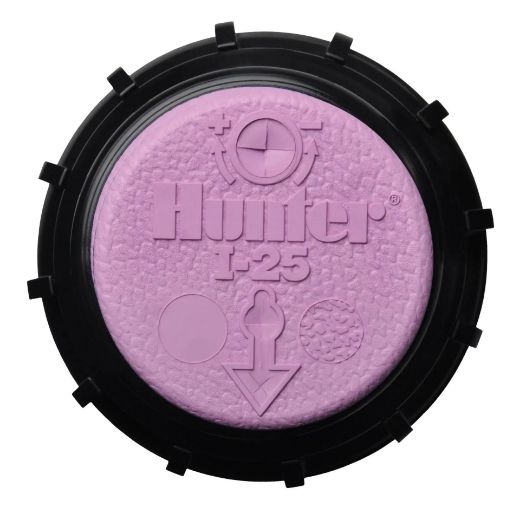 Picture of Hunter I-25 100mm (4") pop-up rotor sprinkler stainless steel riser with check valve and reclaimed water ID logo cap