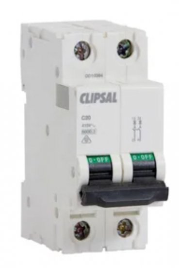 NLS - Clipsal Max 4 Miniature Circuit Breakers, 2 Pole, 2 Modules, 36Mm, 415V, 3 - Click Image to Close