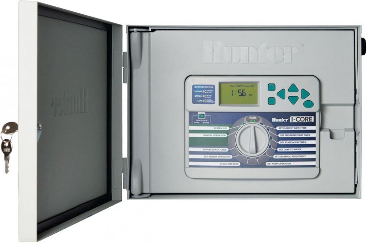 Hunter I-Core 6 Station Controller Metal Cabinet expandable to 42 Stations - Click Image to Close