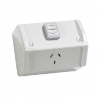 NLS - Clipsal Weatherproof Single Power Outlet Surface Mounted 10A 250V