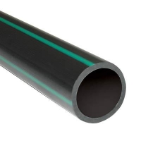 1" PE100 PN8 Rural Poly Pipe Green Stripe 1m Length **STORE PICKUP ONLY**