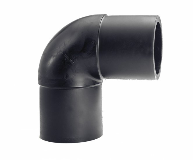 NLS - 90mm x 90mm Plasson Elbow 90D Injected Long Spigot PE100 SDR11 - Click Image to Close